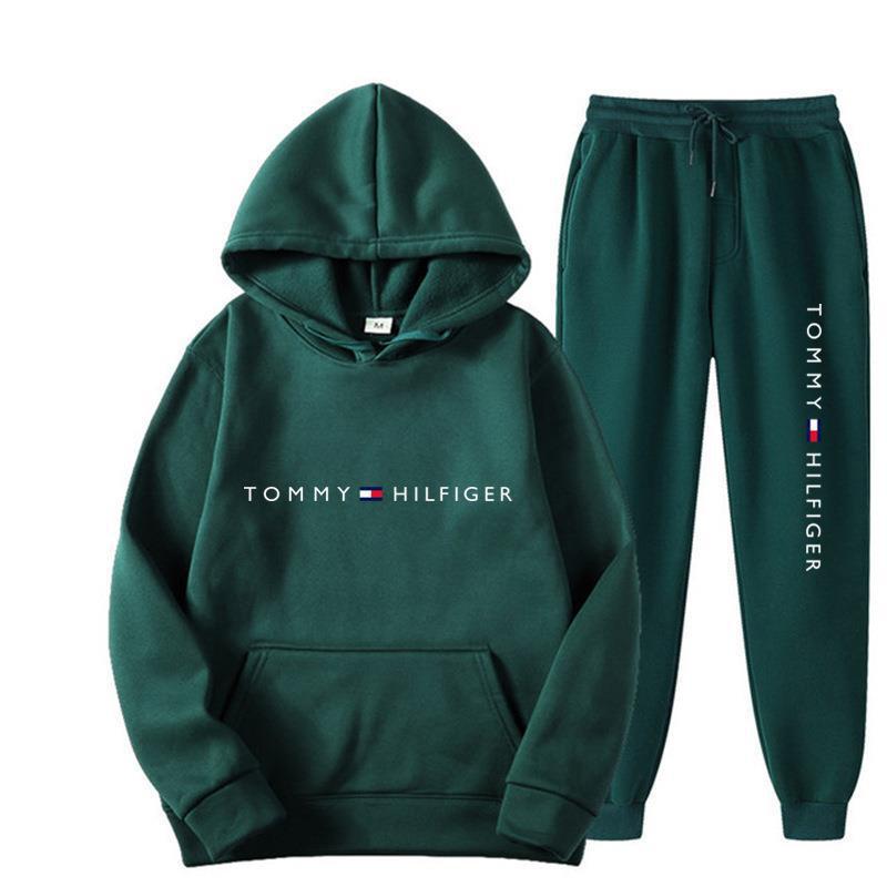 Tuta Uomo Felpa con Cappuccio e Pantaloni – Streetwear Stampato