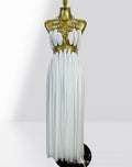 Sexy Plunging Neckline Halter Hollow-out Metal Ring Party Dress