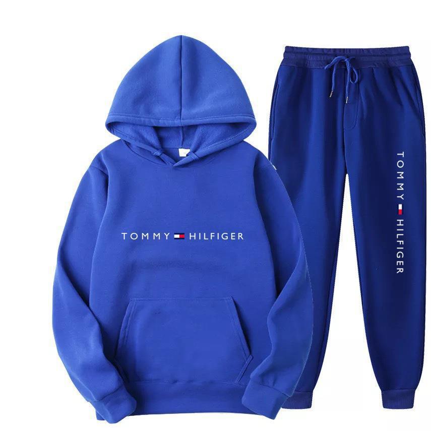 Tuta Uomo Felpa con Cappuccio e Pantaloni – Streetwear Stampato