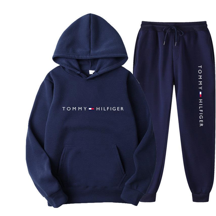 Tuta Uomo Felpa con Cappuccio e Pantaloni – Streetwear Stampato
