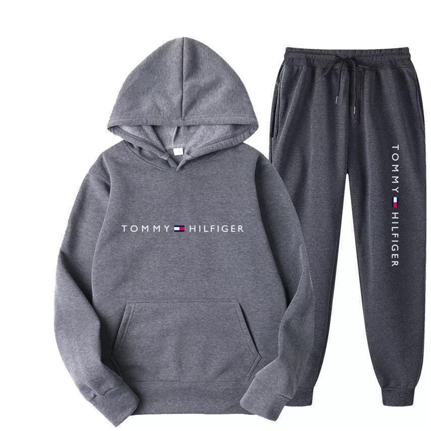 Tuta Uomo Felpa con Cappuccio e Pantaloni – Streetwear Stampato