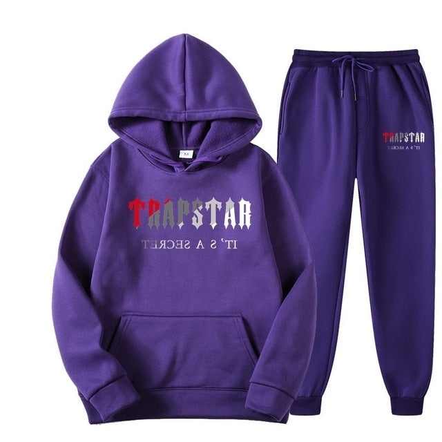 Men's Oversized Letter Print Hoodie and Sweatpants Two-Piece Set