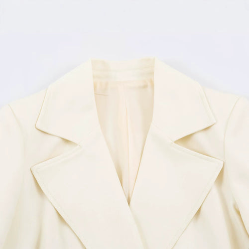 Casual double breasted double row two button suit jacket for women
