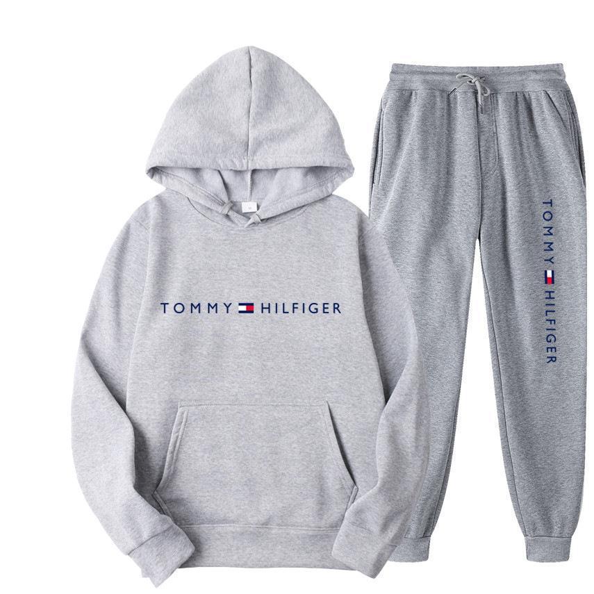 Tuta Uomo Felpa con Cappuccio e Pantaloni – Streetwear Stampato