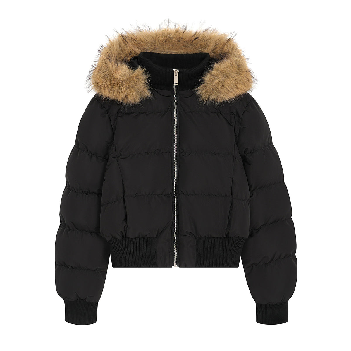 Piumino Corto con Cappuccio e Collo in Pelliccia – Unisex Invernale