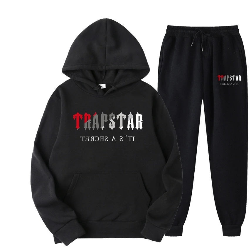 Men's Oversized Letter Print Hoodie and Sweatpants Two-Piece Set